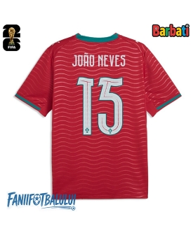 Portugalia Joao Neves #15 Tricou Fotbal Replică Mondial 2026 Barbati Acasa